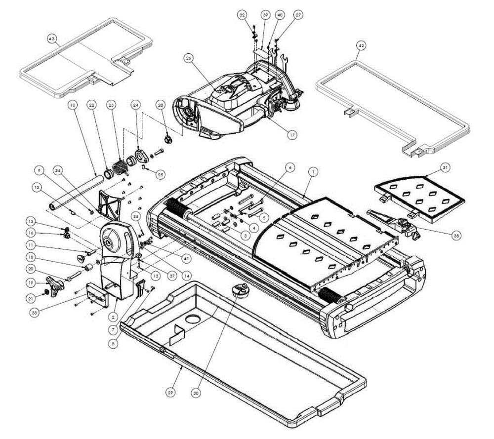Section 01 Diagram and Parts List for TX-4 171231 MK Diamond Tile Saw